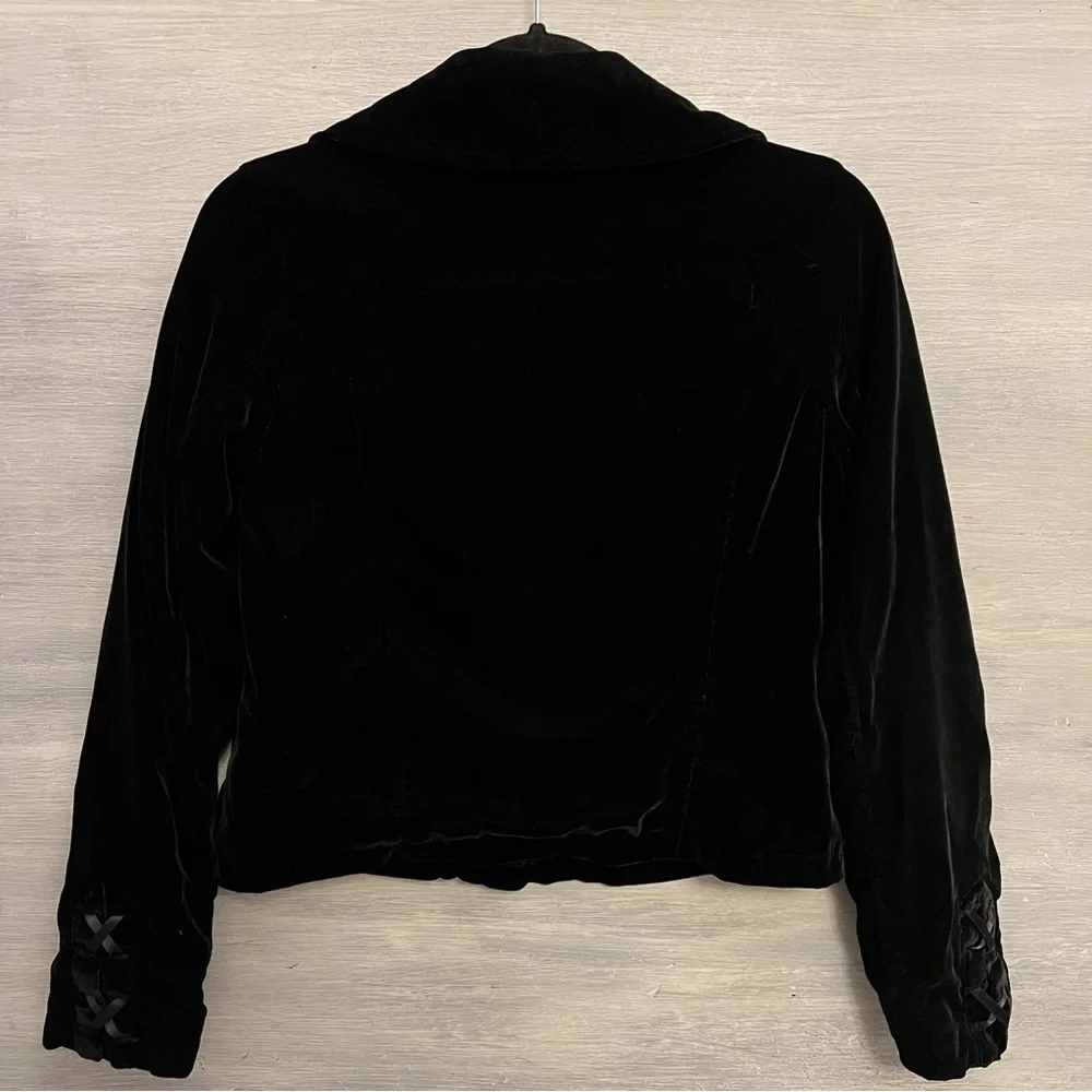 Justice Black Velvet‎ Motercycle Style Jacket Girl’s 14/16 Like New
